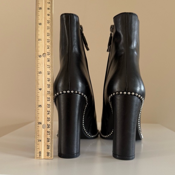 MANFIELD | Black Label Studded Leather Ankle Boots Sz 7.5/38 - Picture 4 of 5
